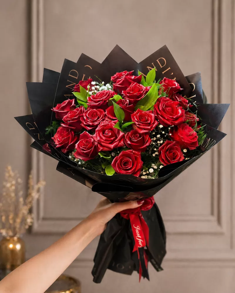 21 Kırmızı Gül Buketi