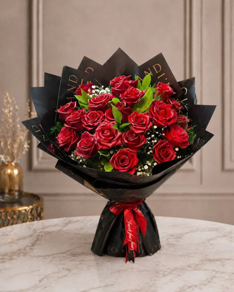 21 Kırmızı Gül Buketi