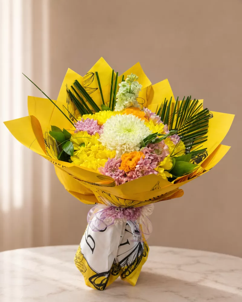 İthal renkli Papatya ve Krizantem