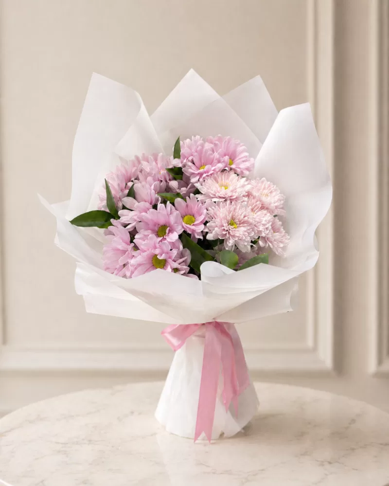 İthal Pembe Papatya Buketi