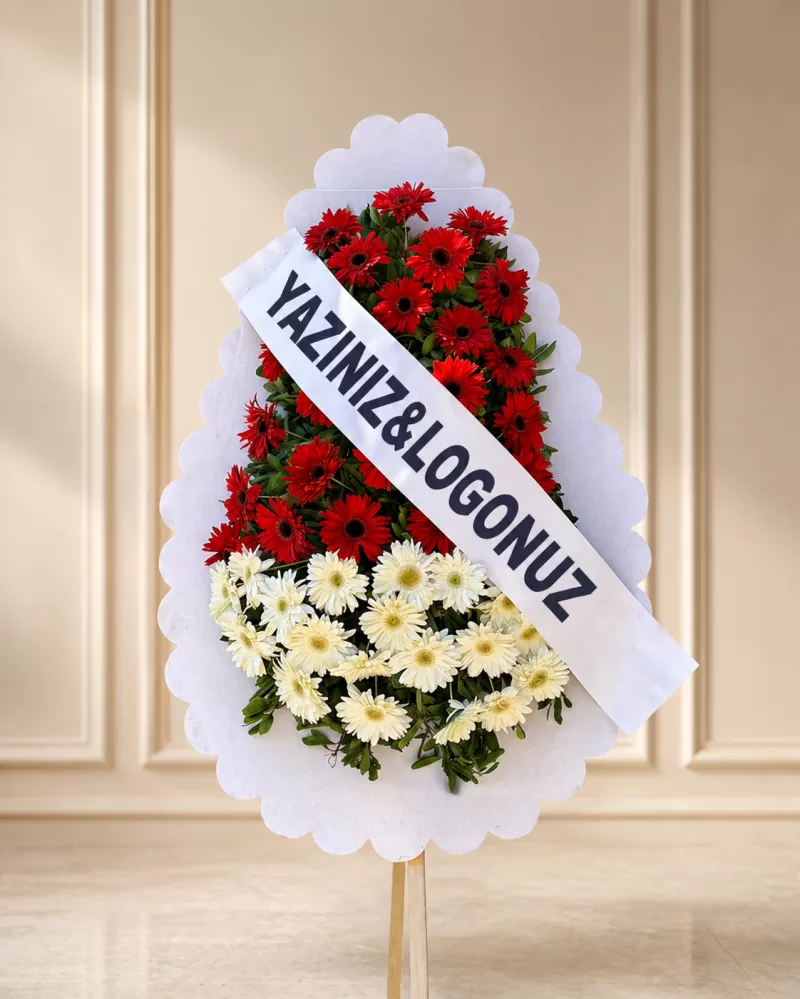 Kırmızı Beyaz Çelenk