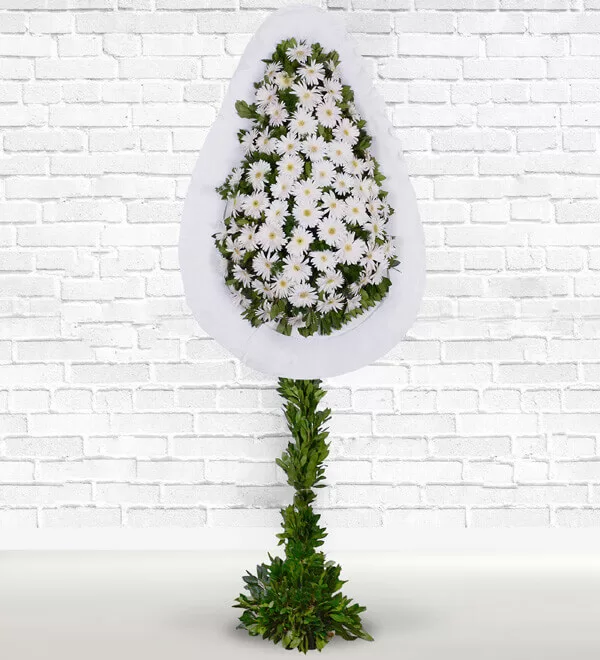 Beyaz Gerbera Çelenk