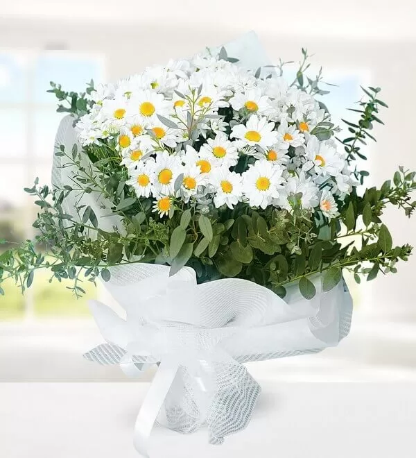 Beyaz Papatya Buketi